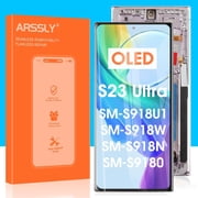 OLED for Samsung Galaxy S23 Ultra 5G Screen Replacement, for Samsung S23 Ultra LCD Touch Screen Digitizer S23 Ultra S918U S918A S918W LCD Display Assembly Lavender with Frame