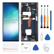 OLED for Samsung S22 Ultra 5G Screen Replacement for Samsung Galaxy S22 Ultra 5G LCD Display SM-S908 SM-S908B Digitizer Touch Screen Assembly with Frame US Version Black with Fingerprint