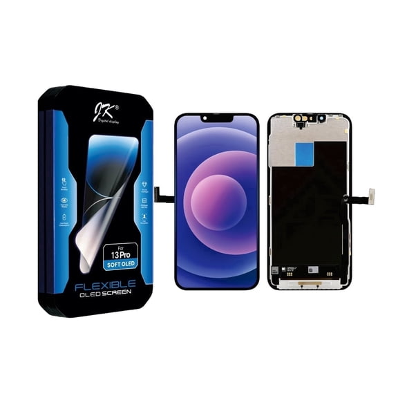 Soft OLED Screen Replacement Kit (Non-LCD) for iPhone 13 Pro, 6.1-inch Full HD Retina Display, with Face ID Touchscreen Digitizer Frame Assembly.
