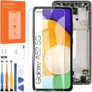 OLED Screen For Samsung Galaxy A52 5G Screen Replacement For Samsung A526 LCD Screen SM-A526B,SM-A526W,SM-A526U Touch Display Digitizer Assembly Repair Parts With Frame?Black With Figerprint Function?