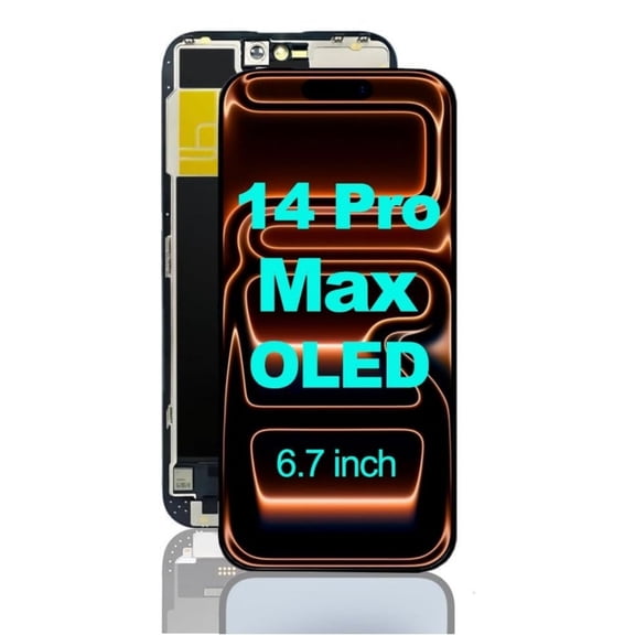 Hard OLED Screen Replacement for iPhone 14 Pro Max, Full Display Touch Digitizer Assembly Repair Part