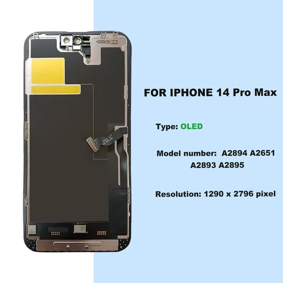 OLED screen for iPhone 14 Pro Max (non-LCD), 6.7-inch Full Retina display with touchscreen digitizer frame assembly