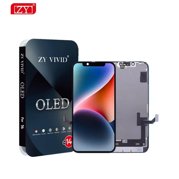 OLED screen replacement kit (non-LCD) for iPhone 14, 6.1-inch Full HD Retina display.