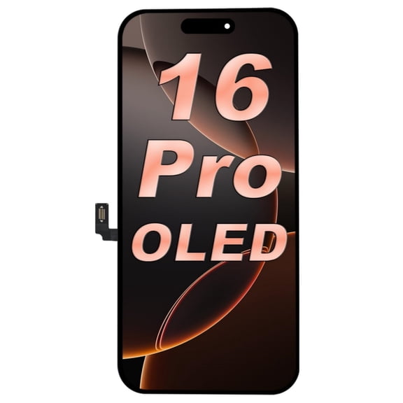 OLED screen replacement kit (non-LCD) for iPhone 16 Pro, 6.3-inch Full HD Retina display.
