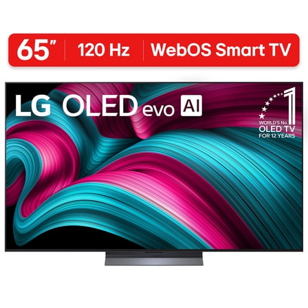 LG 65" C5 Series 4K UHD OLED evo AI Smart webOS 25 TV, OLED65C5PUA