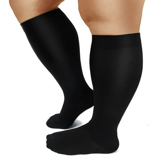 OLENNZ 2XL Wide Calf Compression Socks for Men & Women, Medical Support Stockings for Edema
