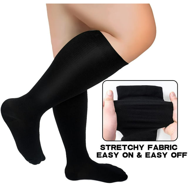 OLENNZ Wide Calf Compression Socks for Women and Men Circulation, Plus ...