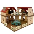 thumbnail image 1 of OLEOCA Family Grand Doll House — Light-Up 2-Story Cozy Cabin with Furniture & Bunny Figure, Complete Dollhouse Playset for Creative Pretend Play, Gift for Kids Ages 3+, 1 of 8