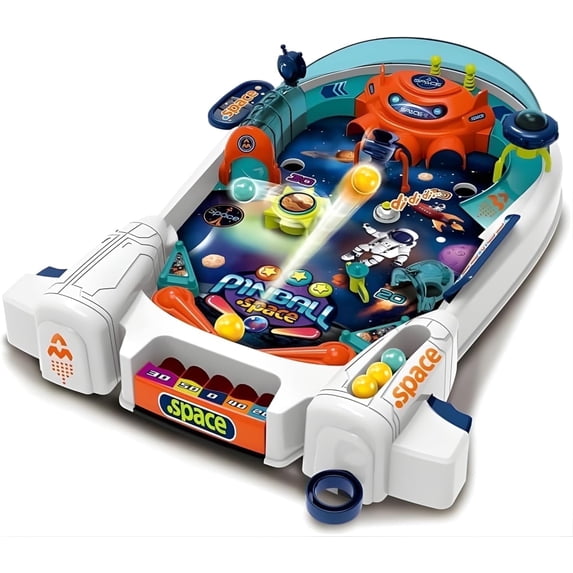 OLEOCA Space Pinball Machine — Tabletop Arcade Game with Obstacles ...
