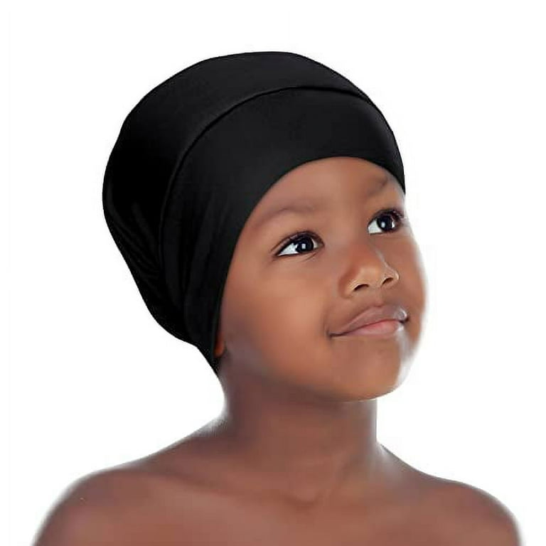 OLESILK Toddler-Bonnet, Mulberry Silk Bonnet for Kids, Silk Sleep Cap for  Kids Hair Bonnet for Sleeping, Black