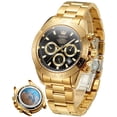thumbnail image 1 of OLEVS Automatic Watches for Men Self Winding Chronograph Mechanical Luxury Dress Stainless Steel Calendar Date Waterproof Luminous Mens Wrist Watches Gift Reloj Para Hombre Plated Golden/Black Dial, 1 of 16