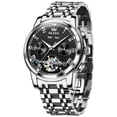 thumbnail image 1 of OLEVS Automatic Watches for Mens Self-Winding Mechanical Chronograph Classic Fashion Business Tourbillon Skeleton Stainless Steel Waterproof Luminous Mens Wrist Watches Reloj Para Hombre, 1 of 14