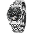 thumbnail image 1 of OLEVS Automatic Watches for Mens Self-Winding Mechanical Chronograph Classic Fashion Business Tourbillon Skeleton Stainless Steel Waterproof Luminous Mens Wrist Watches Reloj Para Hombre, 1 of 14