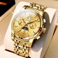 thumbnail image 1 of OLEVS Automatic Watches for Mens Self Winding Mechanical Multifunction Chronograph Luxury Business Dress Moon Phase Stainless Steel Waterproof Luminous Calendar Mens Wrist Watches Reloj Para Hombre, 1 of 13