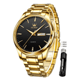 thumbnail image 1 of OLEVS Classic Men Watches with Date,Stainless Steel Man Watch with Date, Bussiness Watches for Men,Luminous Quartz Mens Watches Black/White/Blue, Waterproof Male Reloj para Hombre, 1 of 12