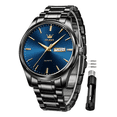 thumbnail image 1 of OLEVS Classic Men Watches with Date,Stainless Steel Man Watch with Date, Bussiness Watches for Men,Luminous Quartz Mens Watches, Waterproof Male Reloj para Hombre, 1 of 11
