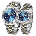thumbnail image 1 of OLEVS Couple Watch Valentines Couple Matching Watches His and Her Couple Set Wrist Watch Men and Women Lovers Wedding Waterproof Romantic Gifts Set of 2, 1 of 10