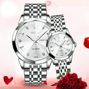 OLEVS Couple Watch Valentines Couple Matching Watches His and Her Couple Set Wrist Watch Men and Women Lovers Wedding Waterproof Romantic Gifts Set of 2
