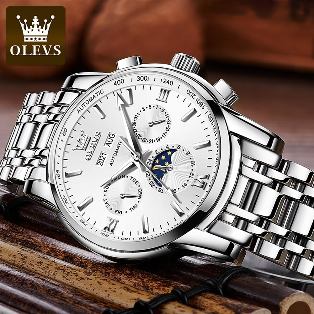 OLEVS Luxury Automatic Mechanical Watch Man 50MM Dial Wristwatch