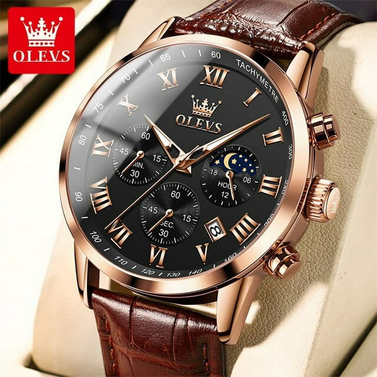 Mens Watches Mens Watch Chronograph Watch Luxury Watch Watches for Men Mens  Wrist Watches Leather Watch Men 