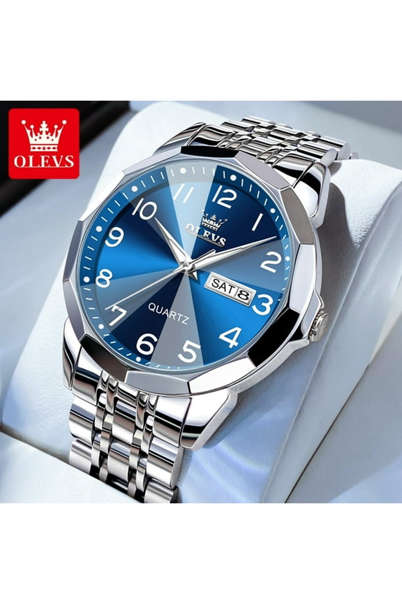 Watches for Men Business Dress Analog Quartz Two Tone Gold Plated Stainless Steel Classic Digital Waterproof Luminous Date Casual Mens Wrist Watches Reloj Para Hombre