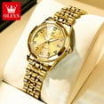 thumbnail image 1 of OLEVS Watches for Women Luxury Casual Dress Analog Quartz Digital Date Two Tone Gold Plated Stainless Steel Waterproof Luminous Female Wrist Watch Reloj para Mujer, 1 of 11