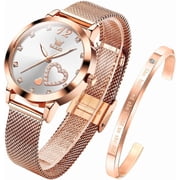 OLEVS Watches for Women Fashion Dress Elegant Luxury Womens Watches Japanese Analog Quartz Diamond Waterproof Luminous Ladies Watches Bracelet Gifts Set Reloj para Mujer