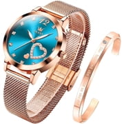 OLEVS Watches for Women Fashion Dress Elegant Luxury Womens Watches Japanese Analog Quartz Waterproof Luminous Ladies Watches Bracelet Gifts Set Reloj para Mujer