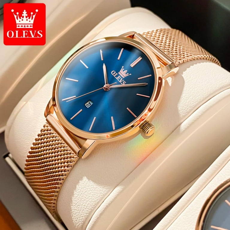 OLEVS Watches for Women Fashion Casual Analog Quartz Mesh Strap