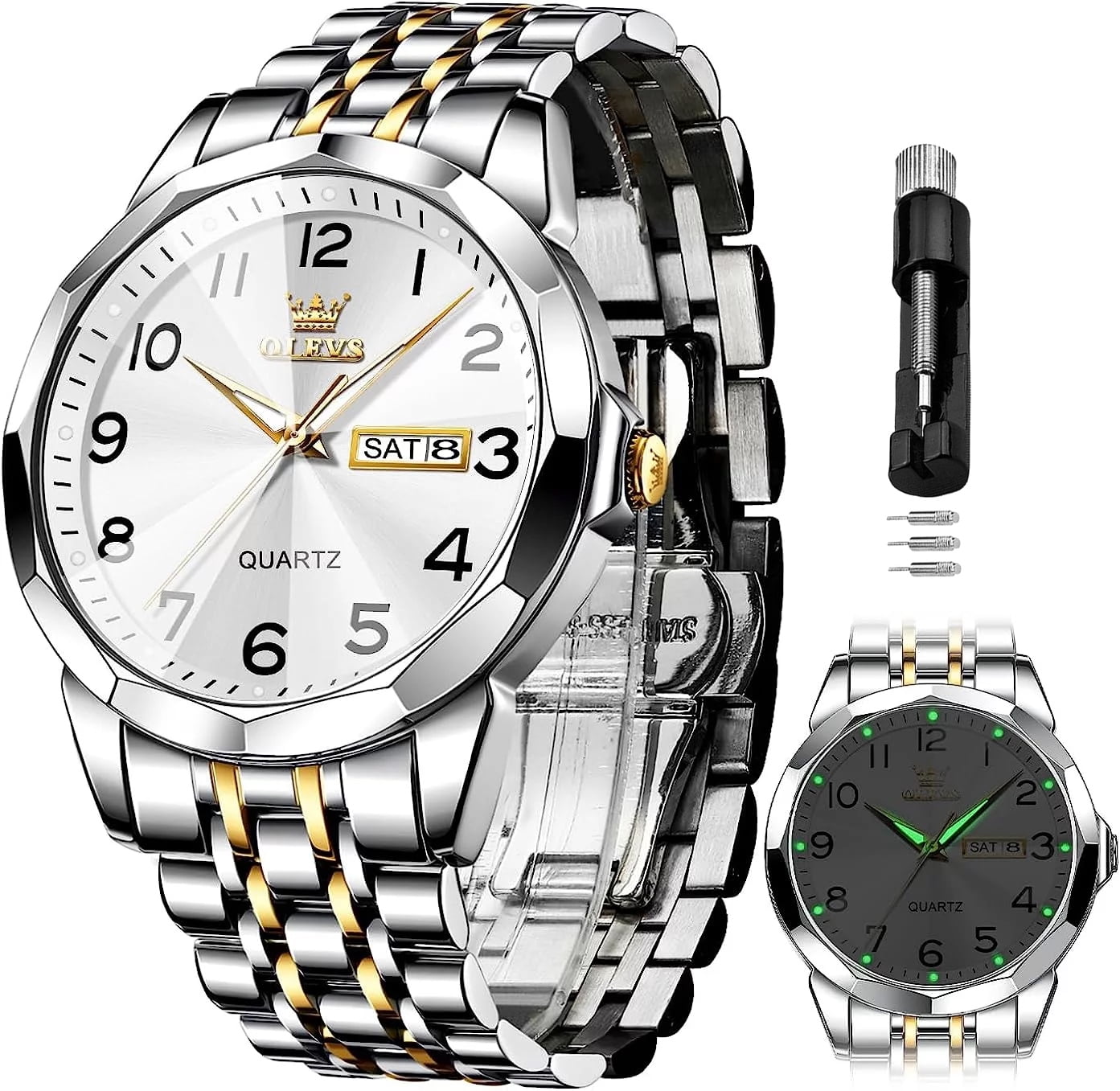 Rolex Men Watch OLEVS Mens Watches Chronograph Business Dress