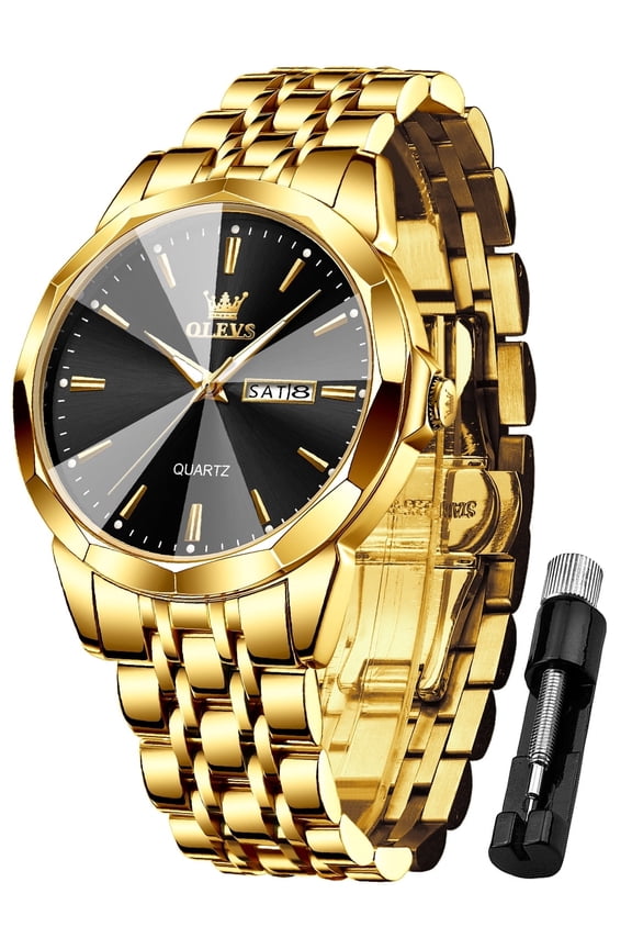 Watches for Men Analog Quartz Dress Business Watch Stainless Steel Classic Casual Luxury Luminous Waterproof Male Mens Wrist Watches Reloj para Hombre Black Dial