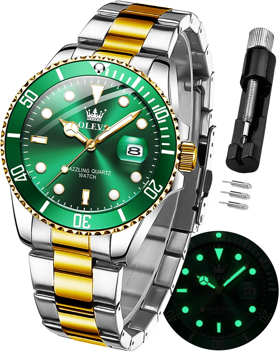 OLEVS Watches for Men Classic with Date Business Dress  display picture 2