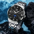 thumbnail image 1 of OLEVS Watches for Men Business Dress Casual Analog Quartz Stainless Steel Waterproof Luminous Men Wrist Watches Reloj Para Hombre Black Dial, 1 of 12