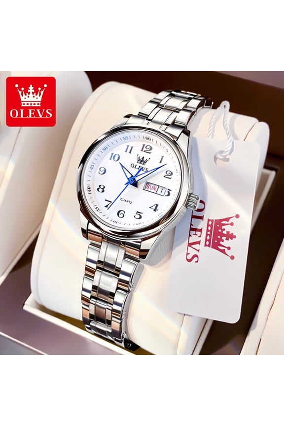 Watches for Women Business Dress Two Tone Gold Plated Stainless Steel Analog Quartz Digital Date Waterproof Luminous Ladies Wrist Watches Relojes para Mujer