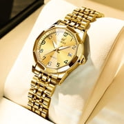 OLEVS Watches for Women with Date Luxury Female Waterproof Women Wrist Watch Analog Dress Stainless Steel Ladies Watch Luminous Calendar Reloj para Mujer
