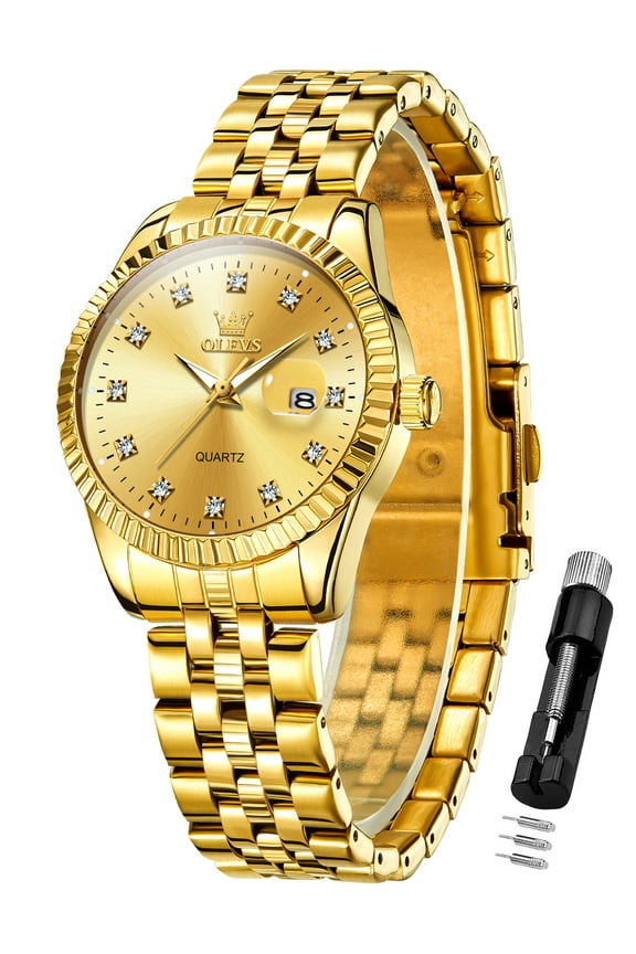 Watches for Women Diamond with Date Luxury Female Waterproof Women Wrist Watch Analog Dress Quartz Stainless Steel Ladies Watch Luminous Calendar Women Watch Reloj para Mujer