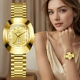 thumbnail image 1 of OLEVS Watches for Women Luxury Dress Waterproof Analog Quartz Fashion Gold Plated Tungsten Steel Roman Numeral Date Classic Female Ladies Watches Women Wrist Watches Gift Relojes para Mujer, 1 of 14