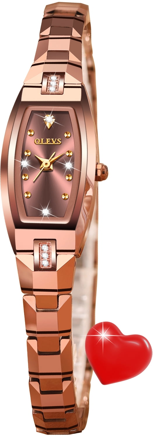 OLEVS Watches for Women Luxury Dress Waterproof Analog Quartz Rose Gold Plated Tungsten Slim Easy Read Casual Ladies Watches Women Wrist Watches Relojes para Mujer