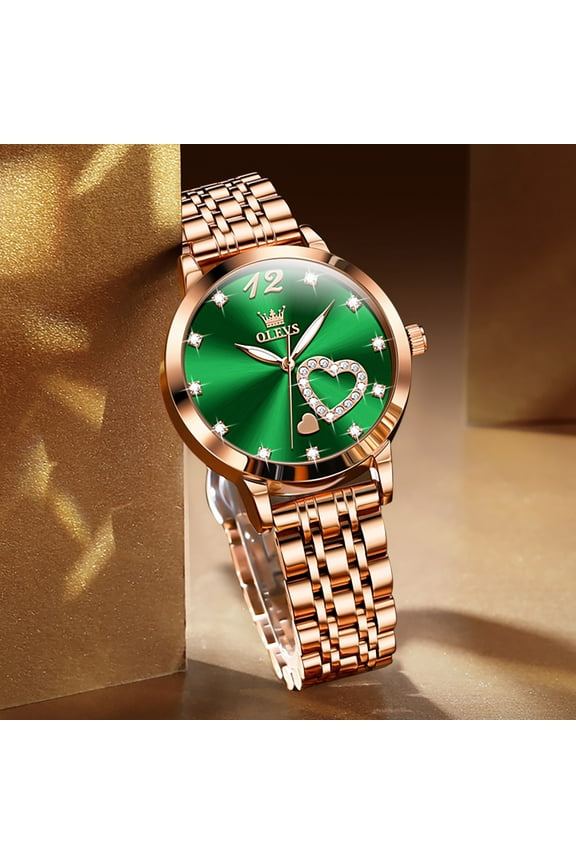 Watches for Women Simple Dress Ladies Watch Rose Gold Stainless Steel Watch Waterproof Quartz Date Luxury Diamond Small Wristwatch Women Watches Fashion Analog Female Reloj Mujer