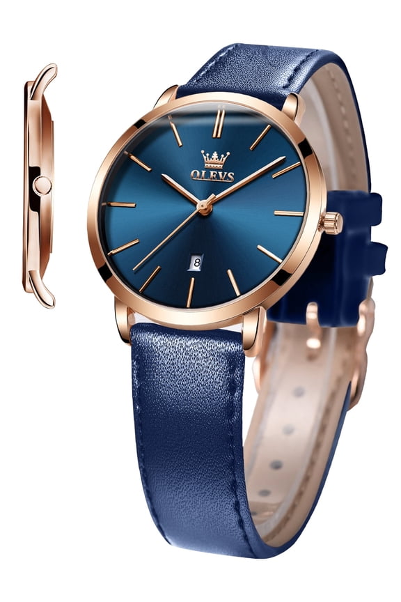 Watches for Women Waterproof Womens Wristwatches Analog Quartz Ultra Thin Watches Leather Strap Watches with Date Calendar Ladies Watches Gifts Reloj para Mujer
