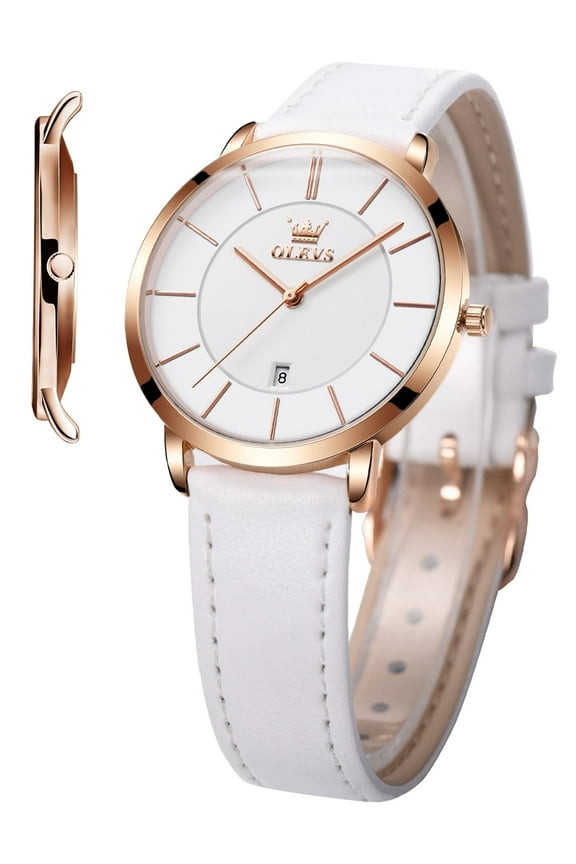 Watches for Women Waterproof Womens Wristwatches Analog Quartz Ultra Thin Watches Leather Strap Watches with Date Calendar Ladies Watches Gifts Reloj para Mujer