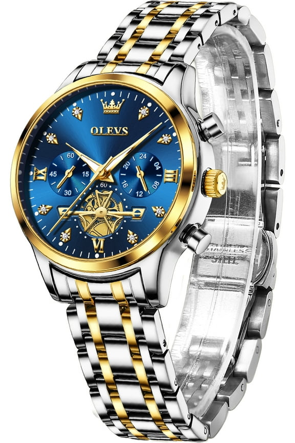 Watches for Womens Business Luxury Casual Analog Quartz Diamond Stainless Steel Chronograph Waterproof Luminous ladies Watches Reloj Para Mujer Gold/White/Black/Blue