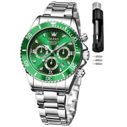 OLEVS Watches for Womens Luxury Dress Casual Analog Quartz Chronograph Stainless Steel Date Arabic Numeral Waterproof Luminous ladies Watches Reloj Para Mujer