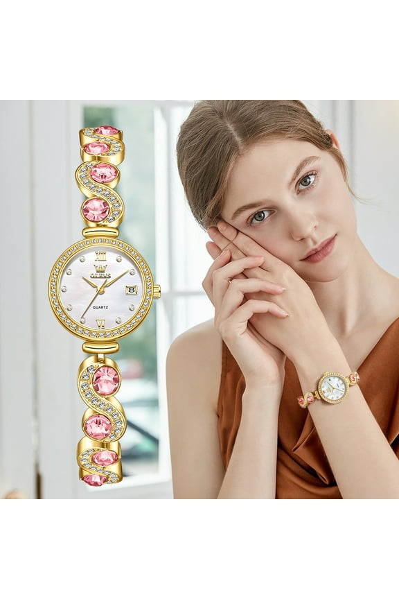 Watches for Womens Luxury Dress Classic Analog Quartz Stainless Steel Waterproof Date Fashion Ladies Wrist Watches Gift Relojes para Mujer Rose Gold/Silver