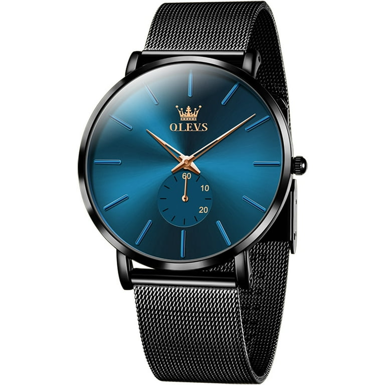 OLEVS Watches for Men Fashion Simple Ultra-Thin Minimalist Mesh