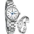 thumbnail image 1 of OLEVS Women Watches Business Dress Female Ladies for Small Wrist Watch Gold Plated Silver Tone Stainless Steel Band Analog Quartz Waterproof Lady Watches, 1 of 11