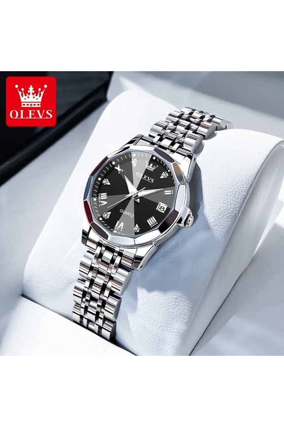 Watches for Women Luxury Casual Dress Analog Quartz Digital Date Two Tone Gold Plated Stainless Steel Waterproof Luminous Female Wrist Watch Reloj para Mujer