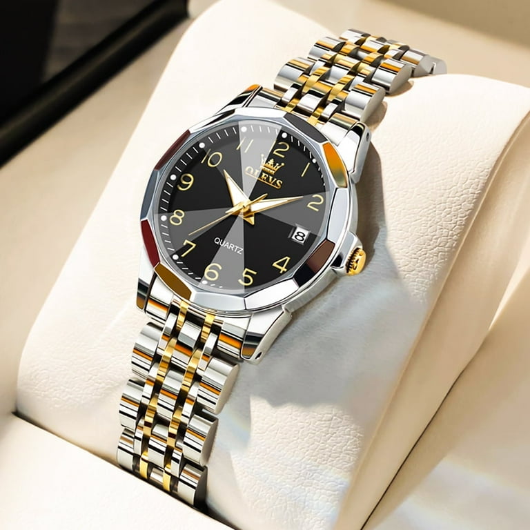 Women\'s Analog Quartz Stainless Steel Dress Watch with Day Date and Luminous Amazon.com: OLEVS Womens Watch Fashion Dress Diamond Female  main image 3