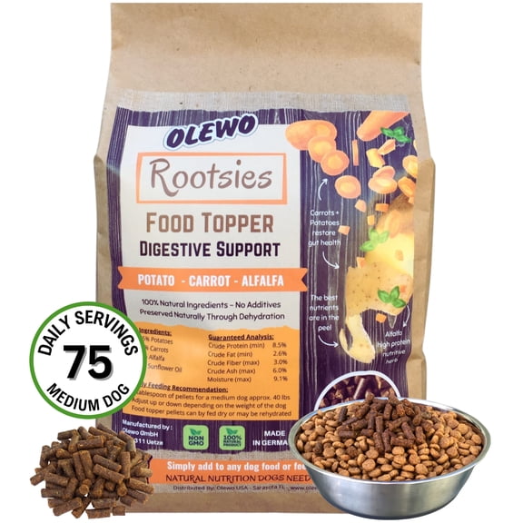 OLEWO Rootsies Sensitive Stomach Dog Food Toppers, 2.2 lbs
