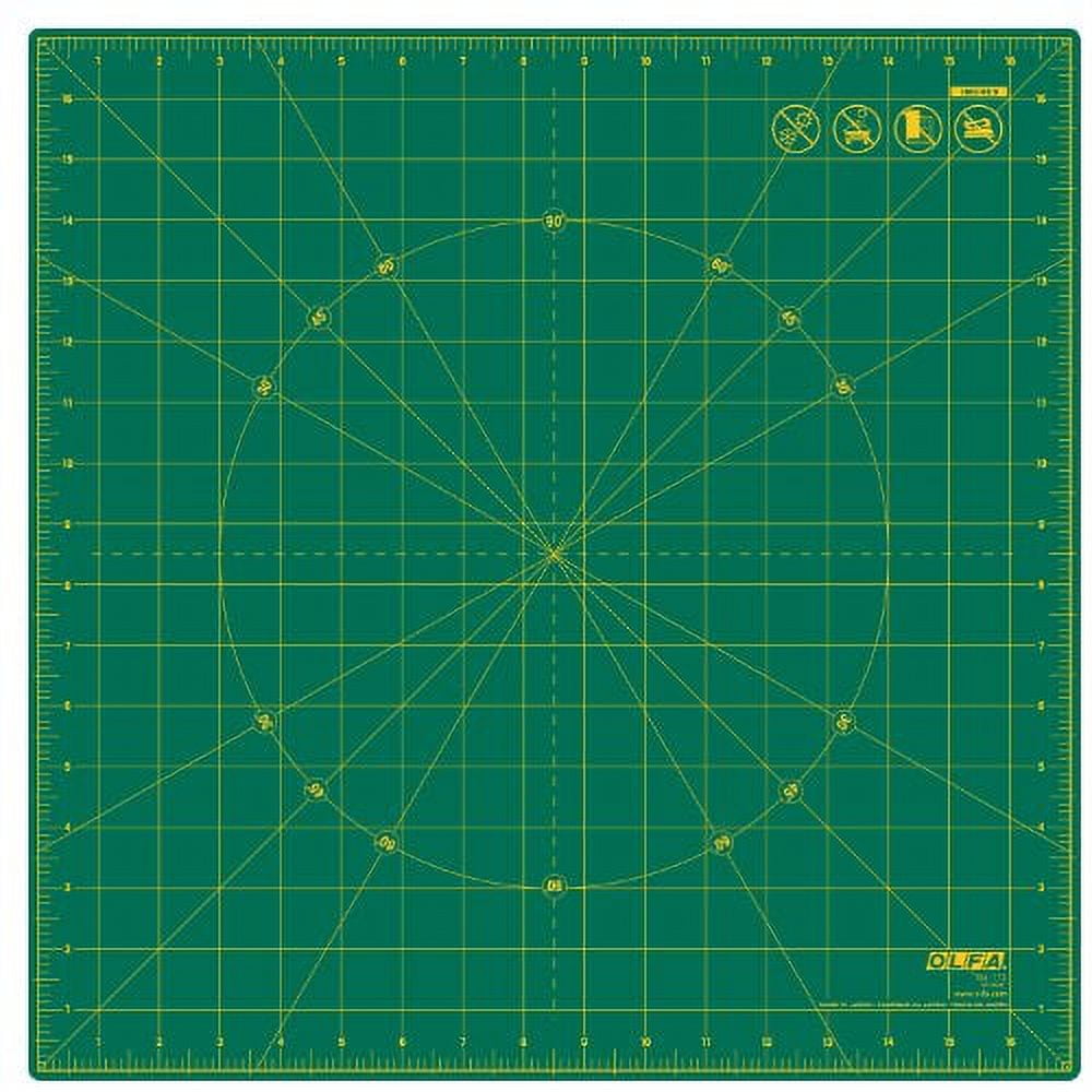 OLFA 17" x 17" Rotating Cutting Mat (RM17S) Self Healing 17x17 Inch Square Rotary Mat with